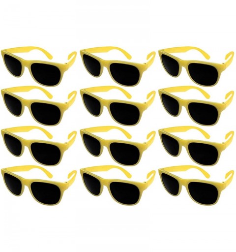 Sport 12 Pack Fun Party Color Changing Sunglasses UV Protective Lens 5402D - Milk-yellow - CT18E0YIS8C $30.45