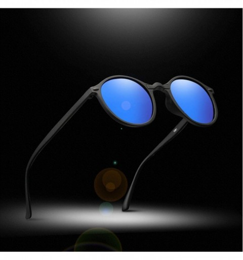 Round Women Polarized Round Sunglasses Retro Vintage UV400 Men Night Vision Steampunk Eyewear Mirror Reflective - CT197Y74KWG...