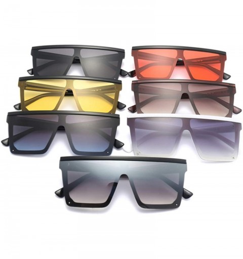Square Vintage Ovesized Sunglasses Women Shades Luxury Brand RimlSquare Sun Glasses Men Black Dames - CD1984YD7RQ $21.69