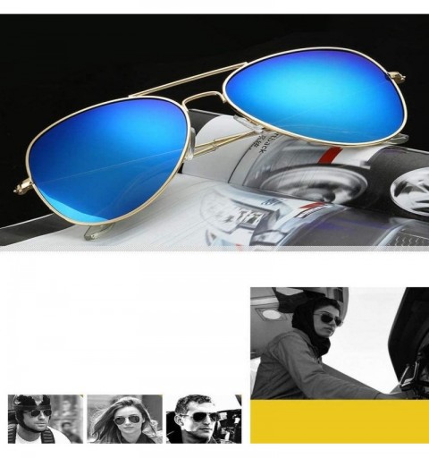 Round Classic Polarized Aviation Sun Glasses Eyewear Pilot Sunglasses Suitable Men/Women (Color 1) - 1 - CX1997LKE6K $39.34