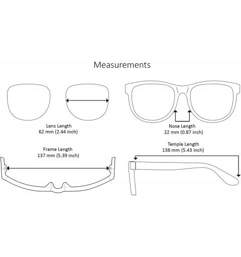 Oversized Large Rectangular Square Polarized Sunglasses for Men Women Driving Glass - CQ17XWDT854 $13.20