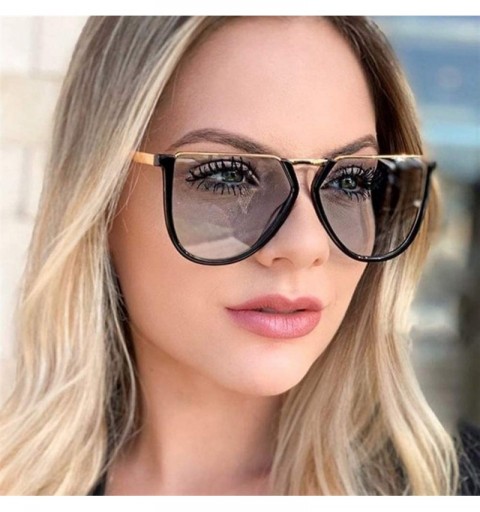 Cat Eye Women Trendy Half Frame Sunglasses Leopard Sexy Shades Cat Eye Sun Glasses Vintage Eyewear UV400 - Red Red - CJ1902QI...