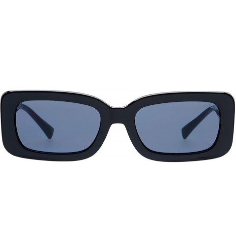 Rectangular Noa Rectangular Mens Womens Designer Fashion Sunglasses - Black - CW18Y6947QO $74.39