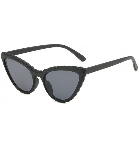 Rimless Fashion Women's Eye Shade Cat Integrated Sunglasses Stripe Vintage Glasses - A - CI18SEIH596 $11.91