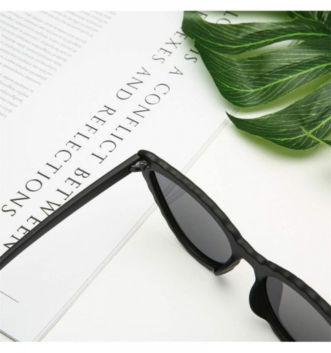 Rimless Fashion Women's Eye Shade Cat Integrated Sunglasses Stripe Vintage Glasses - A - CI18SEIH596 $11.91