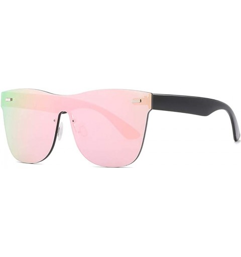 Rimless Infinity Fashion Colored Sunglasses for Men or Women - Pink - CF18X5Q4K86 $10.86