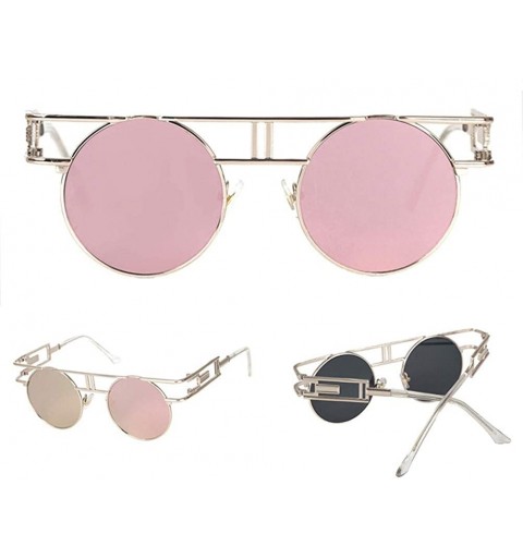 Round Round Sunglasses Men Women Fashion Glasses Retro Frame Vintage Sunglasses - C12 - CL18WXSG49O $29.65
