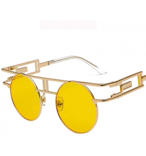 Round Round Sunglasses Men Women Fashion Glasses Retro Frame Vintage Sunglasses - C12 - CL18WXSG49O $29.65