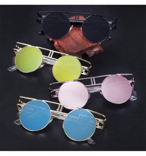 Round Round Sunglasses Men Women Fashion Glasses Retro Frame Vintage Sunglasses - C12 - CL18WXSG49O $29.65