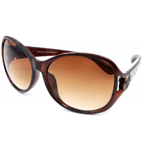 Wayfarer Wayfarer Rhinestone Sunglasses For Women Western UV 400 Protection Shades With Bling - C319CDRZQCM $19.52