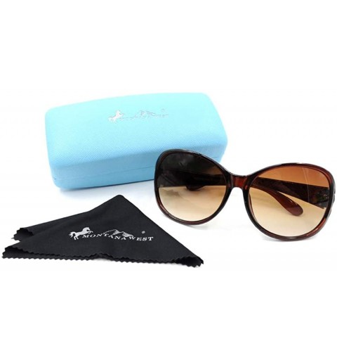 Wayfarer Wayfarer Rhinestone Sunglasses For Women Western UV 400 Protection Shades With Bling - C319CDRZQCM $19.52