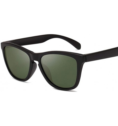 Goggle Men Women Classic Polarized Sunglasses Square Sun Glasses Vintage Driving Goggles UV400 - Sand Black Green - CJ199OKIE...