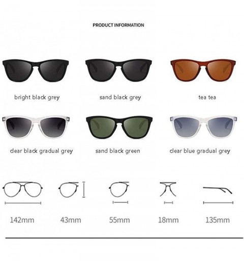 Goggle Men Women Classic Polarized Sunglasses Square Sun Glasses Vintage Driving Goggles UV400 - Sand Black Green - CJ199OKIE...