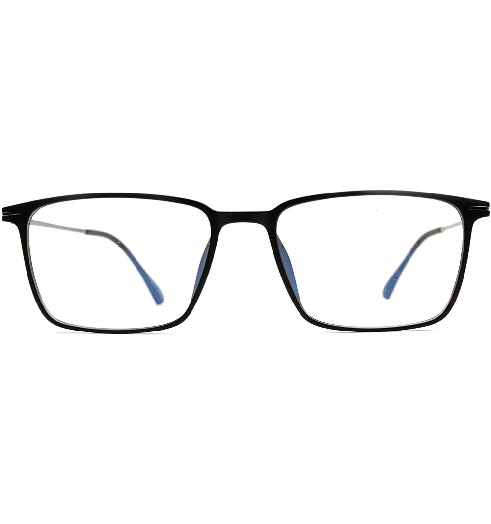 Rectangular Eyeglasses 8116 Classic Rectangular - for Womens-Mens 100% UV PROTECTION - Blackmatte - C4192TGYRZ9 $33.79