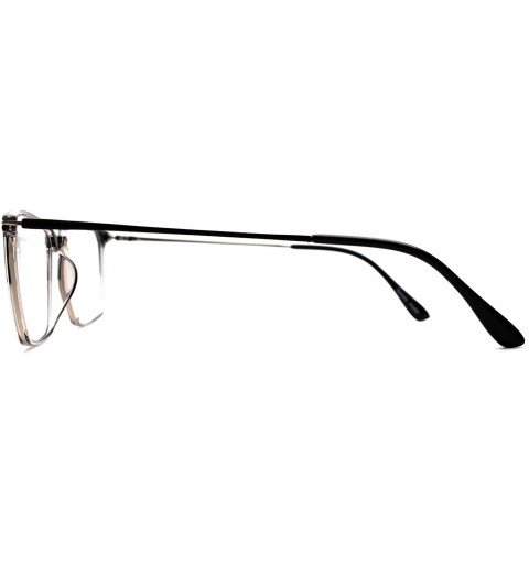 Rectangular Eyeglasses 8116 Classic Rectangular - for Womens-Mens 100% UV PROTECTION - Blackmatte - C4192TGYRZ9 $33.79