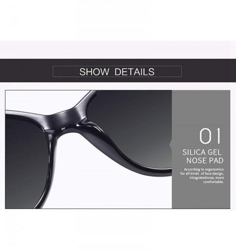 Square Polarized Sunglasses Glasses Gradient Feminino - C2brown - CY18A79UA7A $19.34