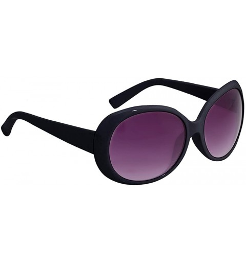 Oversized Ladies Oversized Round Oval Sunglasses - Posh Style - Black - CT11FDAA8FT $12.53