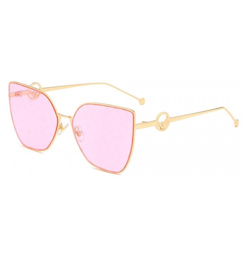 Rimless Personality Sunglasses Trend Square Sunglasses Female Wild Sunglasses - CY18XDG3N38 $33.95
