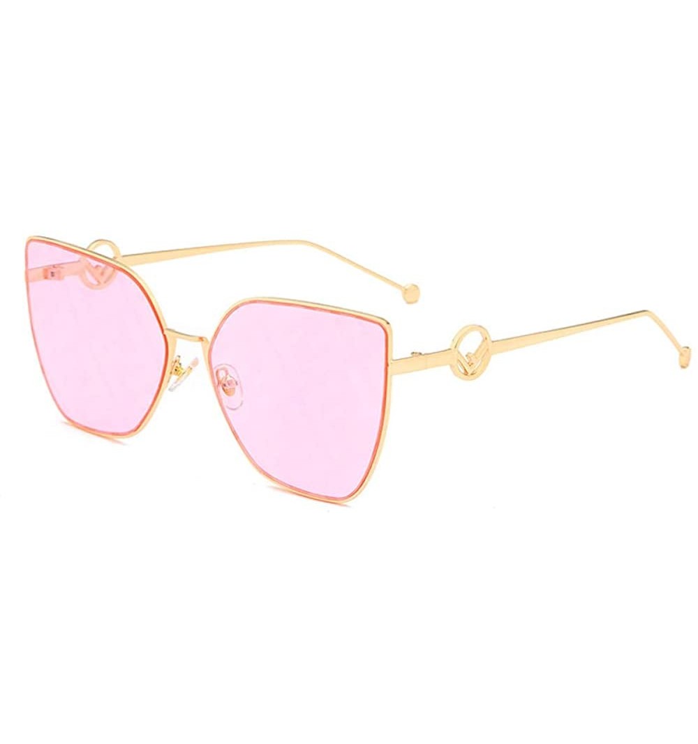 Rimless Personality Sunglasses Trend Square Sunglasses Female Wild Sunglasses - CY18XDG3N38 $33.95