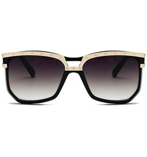 Oval Sexy Women leopard Frame Chic Vintage Designer Lady Oversized oval Sunglasses - Black - C918M4D4CGI $11.22