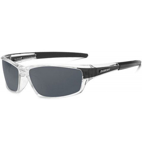 Rectangular BOW Mens Lightweight Polarized Sunglasses Sport Riding Driving Glasses - Dark Grey - CP18DXKCUC7 $12.65