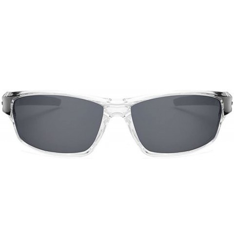Rectangular BOW Mens Lightweight Polarized Sunglasses Sport Riding Driving Glasses - Dark Grey - CP18DXKCUC7 $12.65
