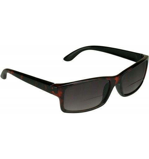 Rectangular Tinted Bifocal Reading Sunglasses for Men and Women Rectangle Frame Smoke or Brown - Tortoise Shell Brown - CJ18Z...