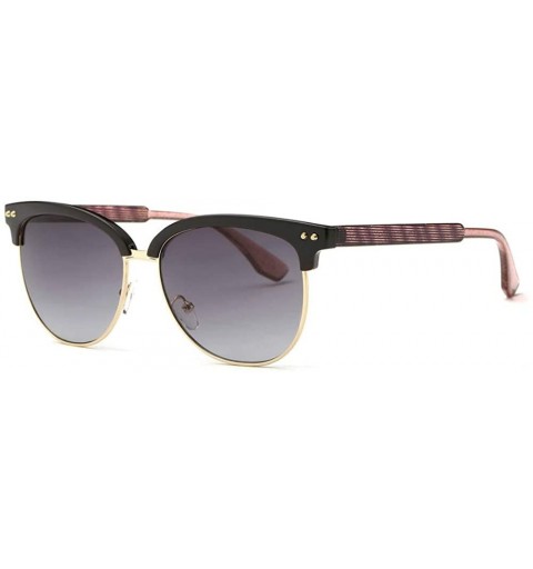 Semi-rimless Sunglasses Women Brand Designer Acetate Semi Rimless Frame Sun Glasses Coating Lens Classic - CD1900ASMEY $19.17