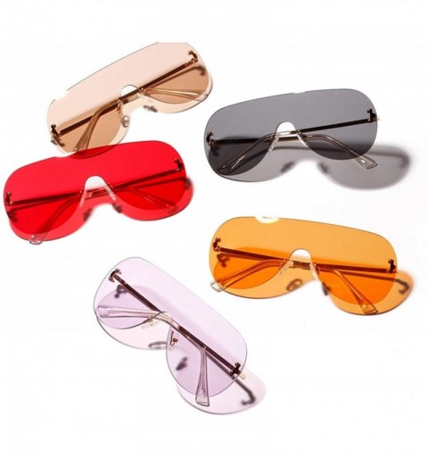 Oversized 2019 Oversized Sunglasses Women Vintage Luxury Brand Designer Sun Glasses Brown Black Red Orange Eyewear UV400 - CF...