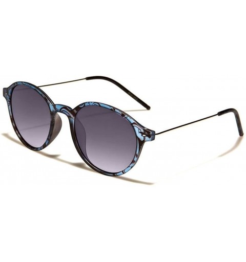 Round Fresh Sunglasses - Blue/Pattern - CJ18DNNCOXU $8.09