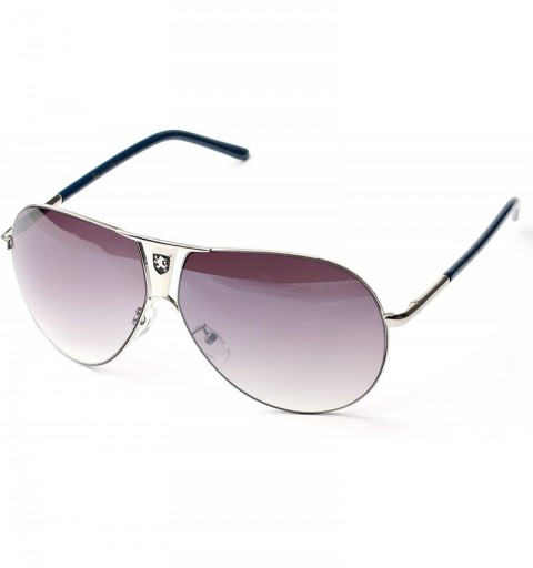 Aviator Men's Polarized Aviator Style Sunglasses - Purple / Navy - C911YEBP56R $18.13