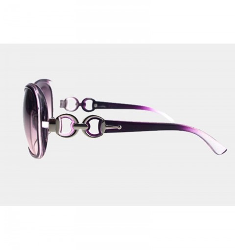Round Female Fashion Plastic Hollow Frame Rimmed Sunglasses - Black - CF18C0WESOI $10.66
