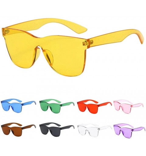 Oval Unisex Outdoor Sport Polarized Eyewear Night Driving Glasses Women's Candy Color UV 400 Protection Sunglasses - CG18Q37I...