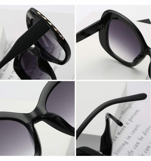 Oval fashion Shade Sunglasses Retro glasses Men and women Sunglasses - Green - CN18LLCMW5H $8.59