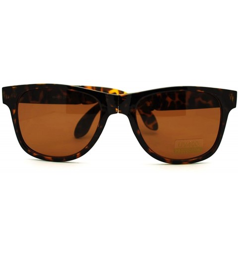 Wayfarer Folding Foldable Sunglasses Classic Square Frame Unisex Fashion - Tortoise - C8188GGUCS2 $11.43