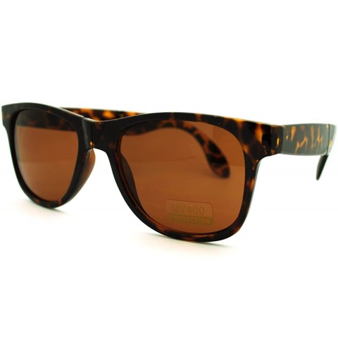 Wayfarer Folding Foldable Sunglasses Classic Square Frame Unisex Fashion - Tortoise - C8188GGUCS2 $19.82