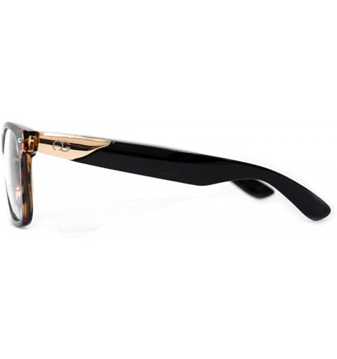 Round Unisex Round Square Box Plastic Optical Frames Sunglasses UV Protection - Black/Red/Beige Marble - C01908H80Y7 $17.34