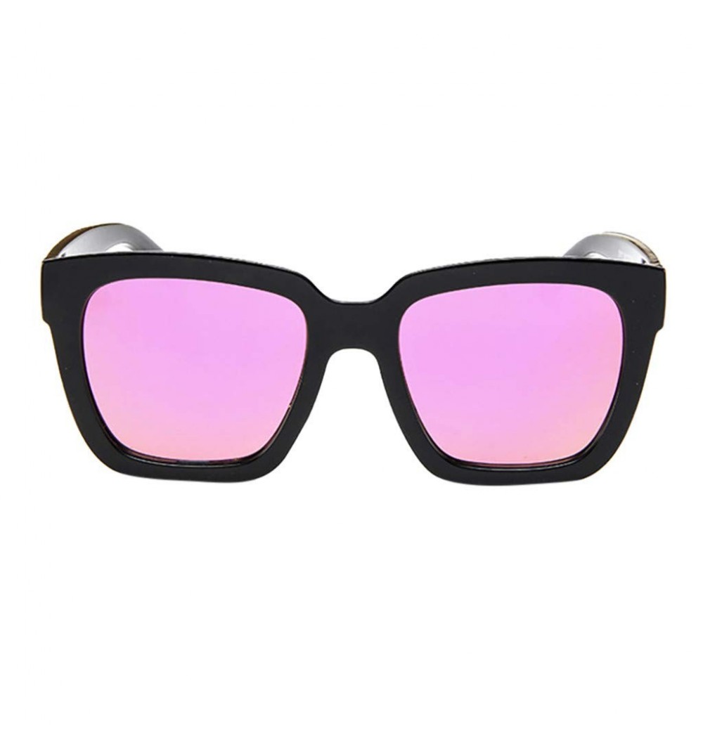 Goggle For Women Polarized Mirrored Lens Fashion Goggle Eyewear Square Oversized Sunglasses (Pink) - Pink - C218OXGAGKO $6.29