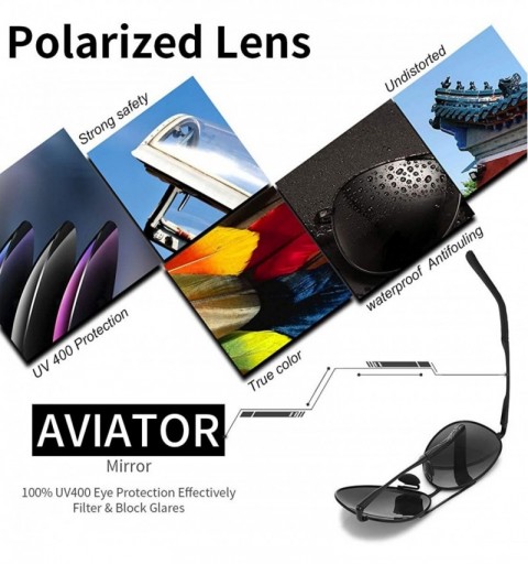 Round Polarized Sunglasses Aviator Sunglasses for Men - Polarized Aviator Sunglasses for Men Sunglasses Man FD9002 - CL185R90...