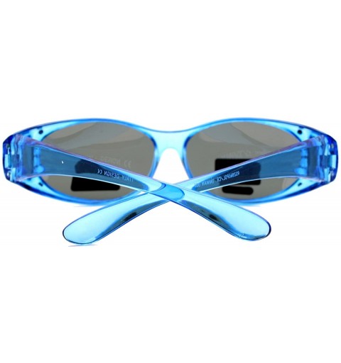 Goggle Womens Rhinestone Polarized Oval Fit Over Sunglasses - Blue - CU11YHJ8AMV $10.14