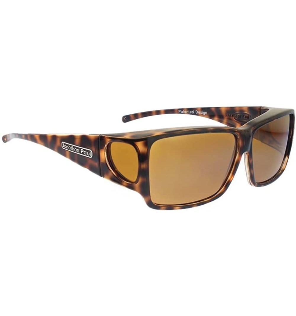 Rectangular Jonathan Paul Eyewear - Orion - Large - Fits Over Frames (140mm x 43mm) - Cheetah/Polarvue Yellow - CM183D2W3MR $...