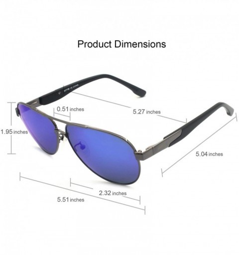 Oversized Unisex Classic Aviator Style Polarized Sunglasses with Spring Hinge- 100% UV Protection - CL18W699OM9 $11.58