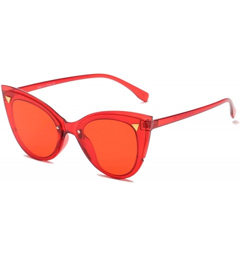 Goggle Women Cat eye Fashion Sunglasses - Red - CH18WU8KW02 $43.99