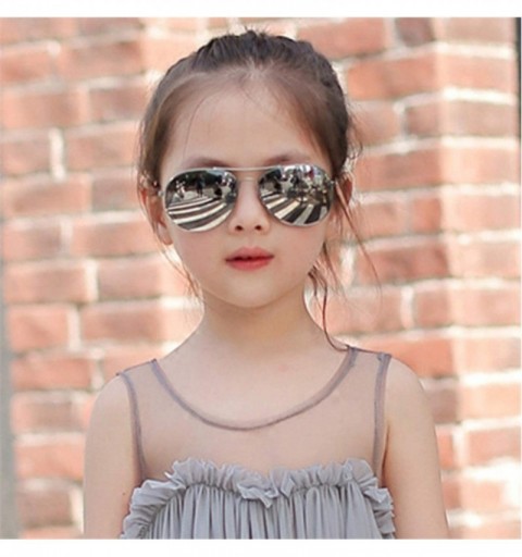 Oval Children Goggle Girls Alloy Sunglasses Hot Fashion Boys Baby Child Classic Retro Cute Sun Glasses - Gold - CL197ZAAML8 $...