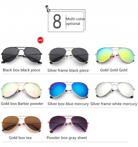 Oval Children Goggle Girls Alloy Sunglasses Hot Fashion Boys Baby Child Classic Retro Cute Sun Glasses - Gold - CL197ZAAML8 $...