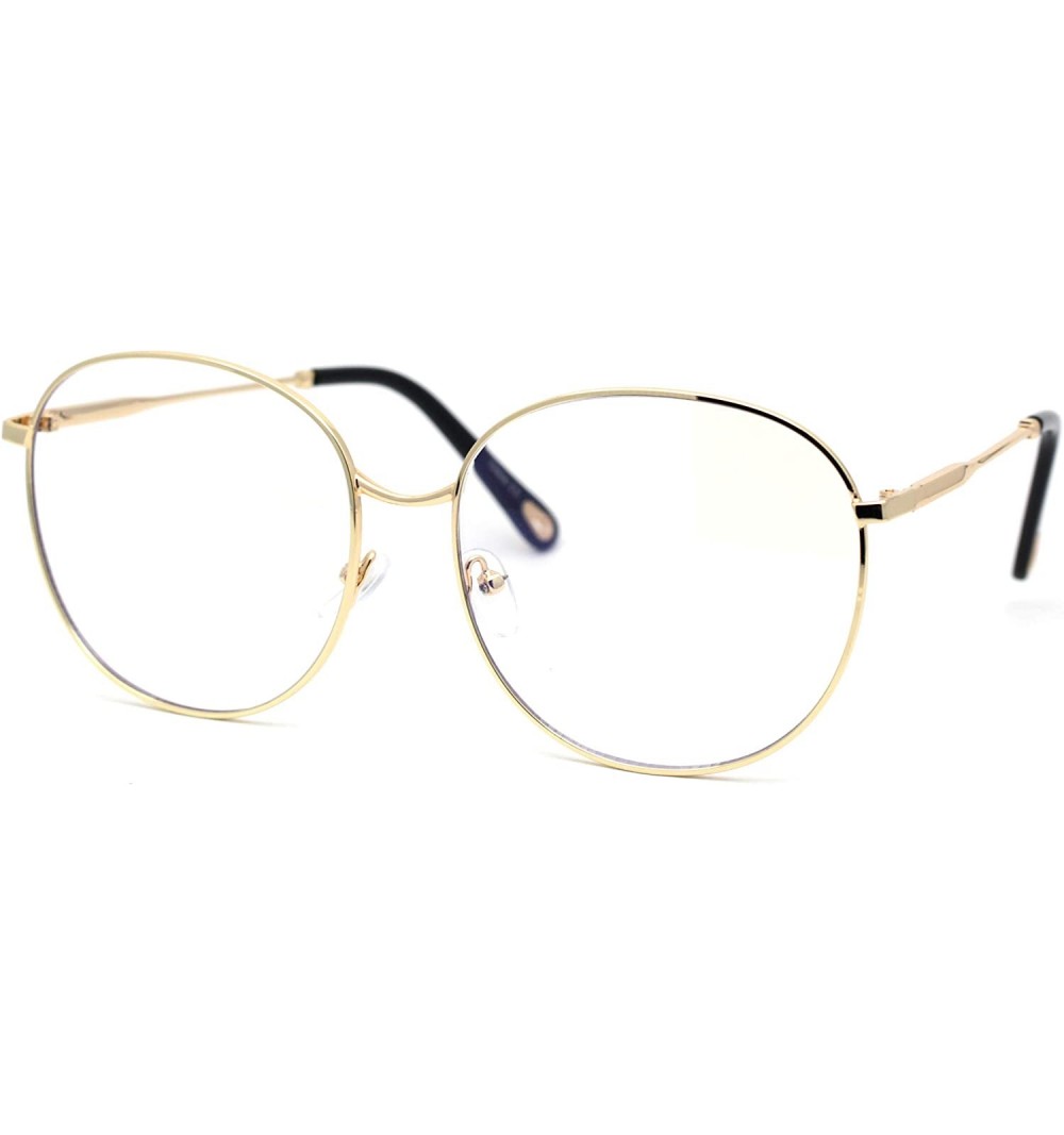 Butterfly Womens Nerdy School Girl Computer Clear Lens Eyeglasses - Gold Black - C31950TDC3R $9.42