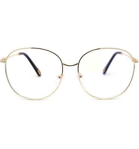 Butterfly Womens Nerdy School Girl Computer Clear Lens Eyeglasses - Gold Black - C31950TDC3R $9.42