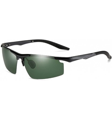 Rimless Men Rimless Polarized Sunglasses UV400 Mirror Driving Fishing Golf Sun Glasses for Male Driver - Night Vision - CF199...