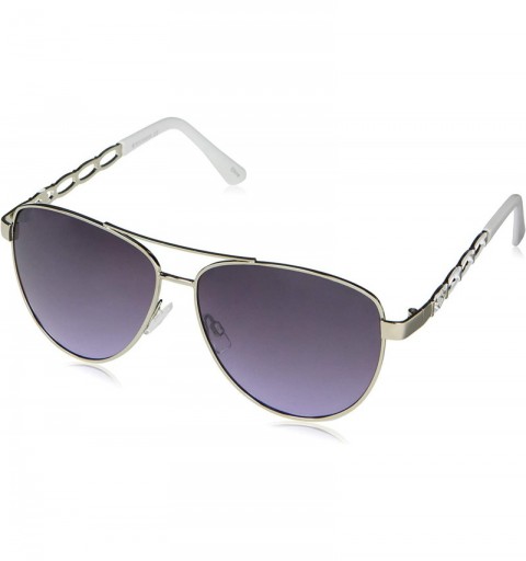 Shield Women's R3304 Metal Aviator Sunglasses with Chain Temple Details - Enamel Tips & 100% UV Protection - 55 mm - CB193O59...