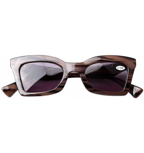 Oversized Anti-Blue Blocker Light Butterfly Readers Cateye Reading Glasses - Woodgrain Frame/Gray Lenses - CS18ZKEQ7GN $12.00